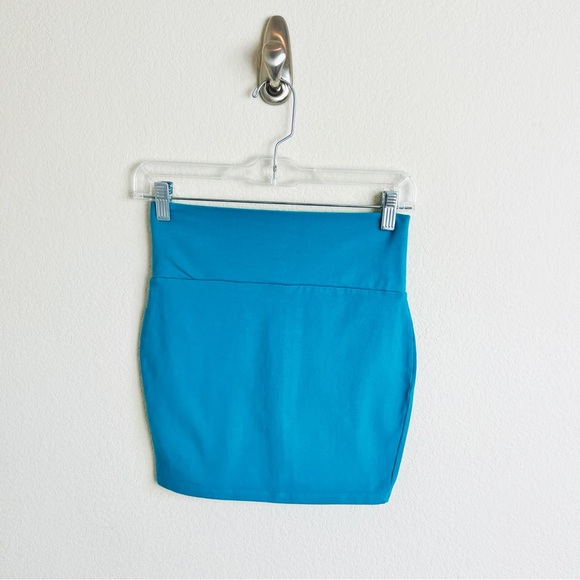 Forever 21 Teal Turquoise Pencil Mini Skirt - Picture 1 of 5